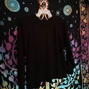 Black long sleeve sweater with zipper